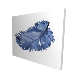 Watercolor blue feather