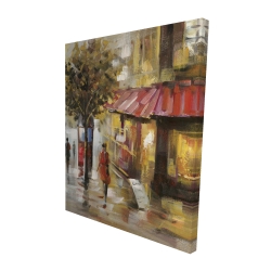 Abstract street with passers