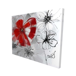 Fleurs rouges et grises