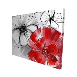Red & white flowers sketch