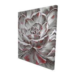 Fleur rouge et grise