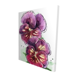 Two blossoming orchid with wavy petals
