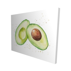 Watercolor open avocado