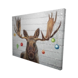 Moose has christmas balls