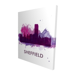 Silhouette en éclats de couleurs de la ville de sheffield