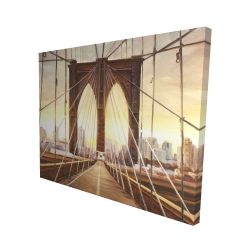Sunset on the brooklyn bridge
