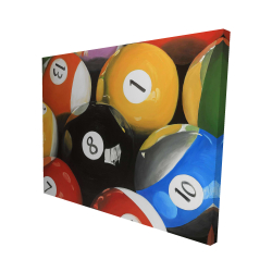 Pool balls closeup