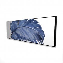 Watercolor blue feather