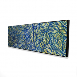 Blue leaf patterns
