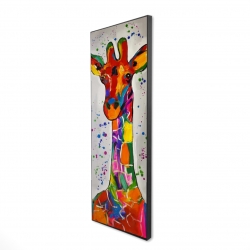 Girafe abstraite et colorée avec éclats de peinture