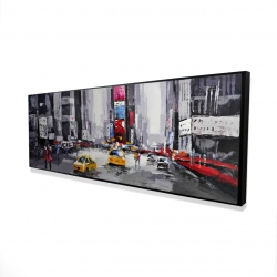 Abstract street with yellow taxis