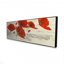 Abstract red flowers in the wind
