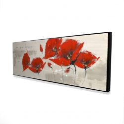 Fleurs rouges et message manuscrit