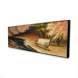 Banc de parc en automne