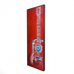 Guitare rouge abstraite et moderne