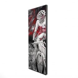 Cycliste professionnel rouge