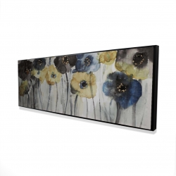 Gray blue and yellow flowers