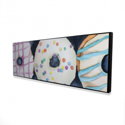 Watercolor delicious looking doughtnuts