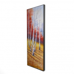 Paysage d'automne avec bouleaux