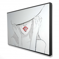 Femme avec grand chapeau