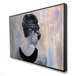 Audrey hepburn de style abstrait vue de dos