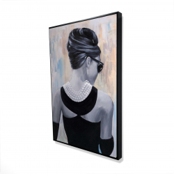 Audrey hepburn de style abstrait vue de dos
