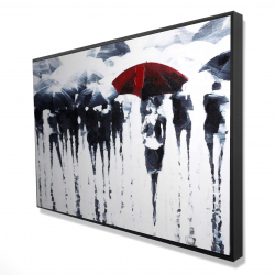Abstract silhouettes under the rain