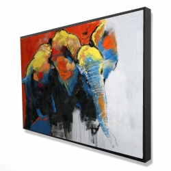 éléphant coloré et abstrait en mouvement
