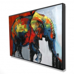 éléphant abstrait et coloré en mouvement