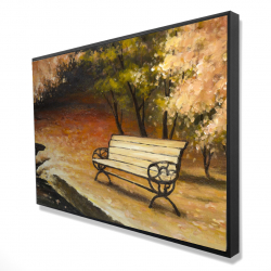Banc de parc en automne