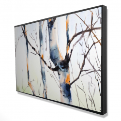 Three small birch trees