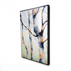 Three small birch trees