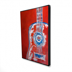 Guitare rouge abstraite et moderne
