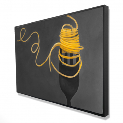 Spaghetti pasta around a fork