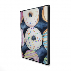 Watercolor delicious looking doughtnuts