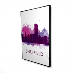 Silhouette en éclats de couleurs de la ville de sheffield