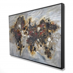 Texturized world map with typography
