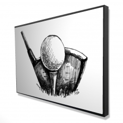 Golf ball black and white
