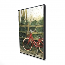 Randonnée dans les bois en bicyclette