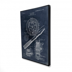 Blueprint of a fishing reel