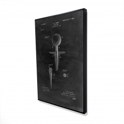 Black blueprint of golf tee