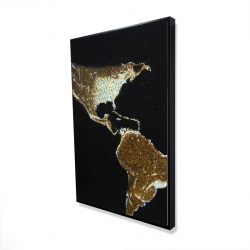 American continent at night