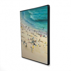 Foule à la plage l'été