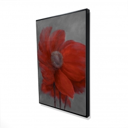 Fleur rouge dans le vent