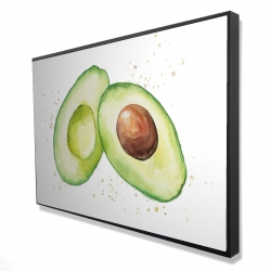 Watercolor open avocado
