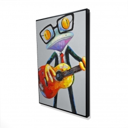 Drôle de grenouille à la guitare