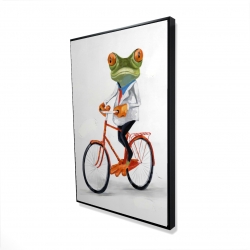 Drole de grenouille à vélo