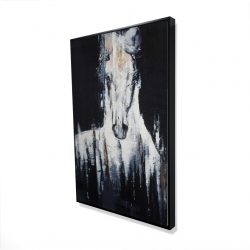  cheval blanc abstrait sur fond noir