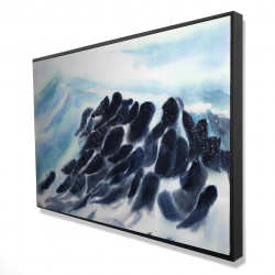 Vagues de la mer avec des éclats de peinture