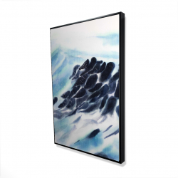 Vagues de la mer avec des éclats de peinture